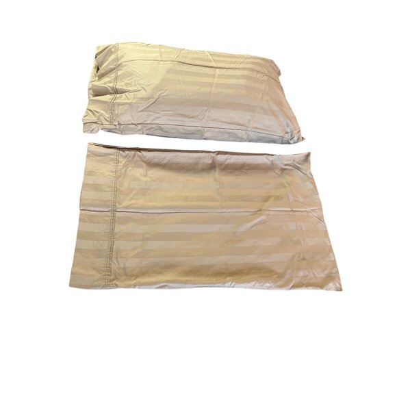 Members Mark Hotel Premier Collection Queen Beige Cotton Pillowcases 77h - Picture 1 of 4